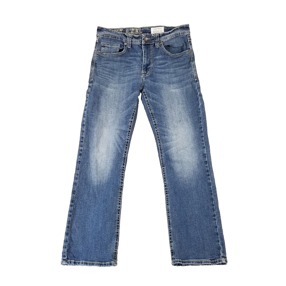 TK Axel jeans men's 32x31 slim boot cut blue denim pants retro Y2K